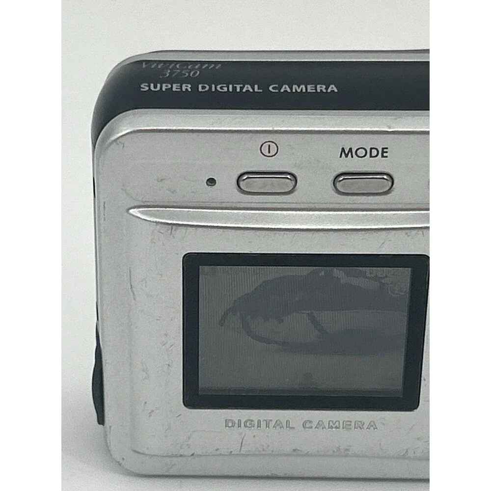 Vivitar ViviCam 3750 3.1 MP Digital Camera - Silver- Tested - Fast Shipping